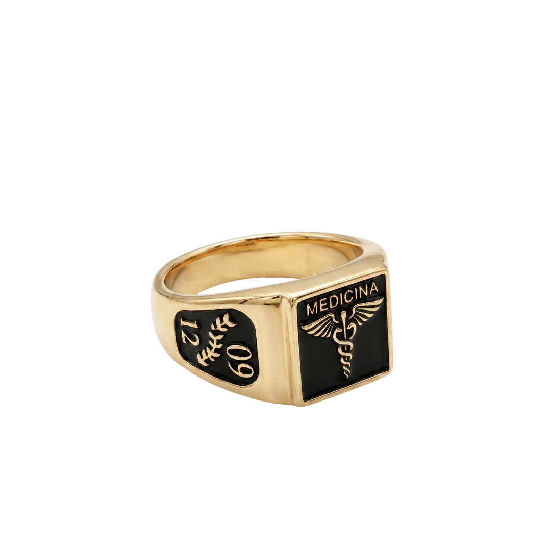 Anillo de Graduación Cuadrado Clásico